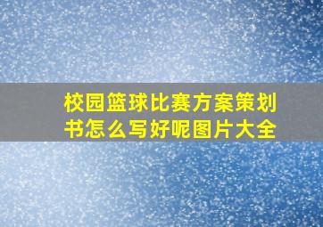 校园篮球比赛方案策划书怎么写好呢图片大全