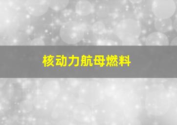 核动力航母燃料