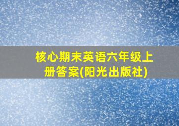 核心期末英语六年级上册答案(阳光出版社)