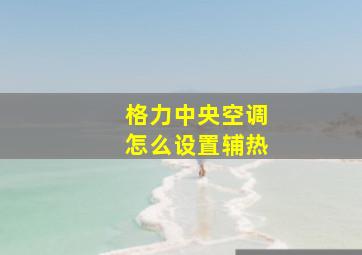 格力中央空调怎么设置辅热