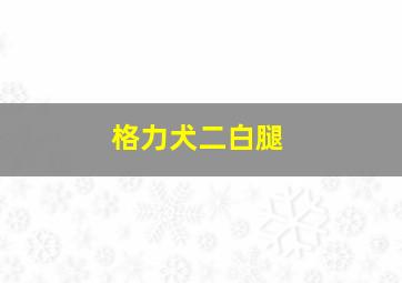 格力犬二白腿