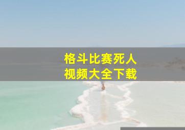 格斗比赛死人视频大全下载