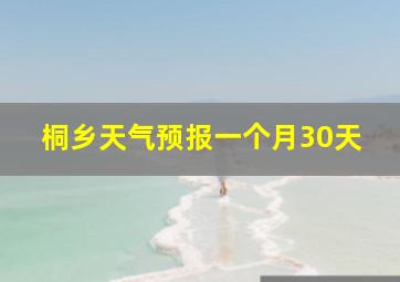 桐乡天气预报一个月30天