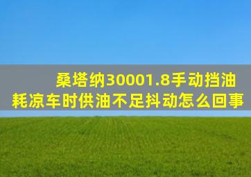 桑塔纳30001.8手动挡油耗凉车时供油不足抖动怎么回事