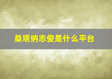 桑塔纳志俊是什么平台