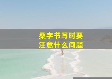 桑字书写时要注意什么问题