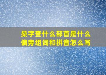 桑字查什么部首是什么偏旁组词和拼音怎么写