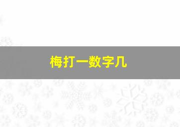 梅打一数字几