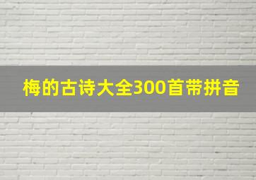 梅的古诗大全300首带拼音