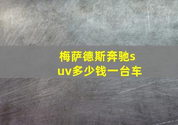 梅萨德斯奔驰suv多少钱一台车