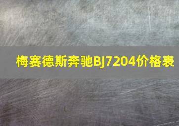 梅赛德斯奔驰BJ7204价格表