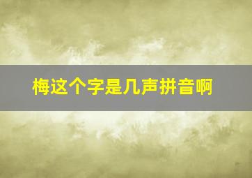 梅这个字是几声拼音啊