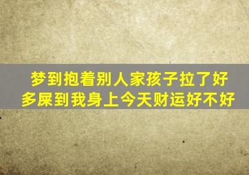 梦到抱着别人家孩子拉了好多屎到我身上今天财运好不好