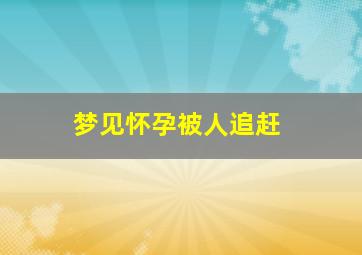 梦见怀孕被人追赶