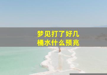 梦见打了好几桶水什么预兆