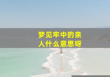 梦见牢中的亲人什么意思呀