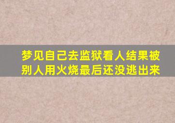 梦见自己去监狱看人结果被别人用火烧最后还没逃出来