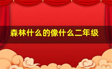 森林什么的像什么二年级