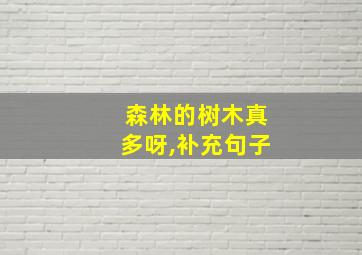 森林的树木真多呀,补充句子