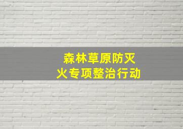 森林草原防灭火专项整治行动