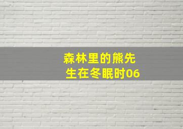 森林里的熊先生在冬眠时06