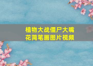 植物大战僵尸大嘴花简笔画图片视频