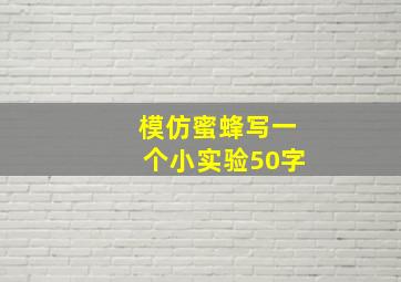 模仿蜜蜂写一个小实验50字