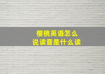 樱桃英语怎么说读音是什么读