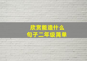 欣赏能造什么句子二年级简单