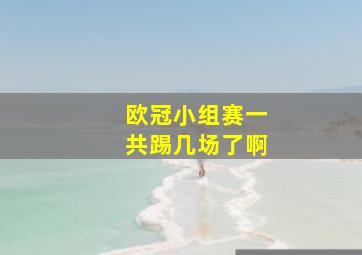 欧冠小组赛一共踢几场了啊