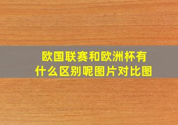 欧国联赛和欧洲杯有什么区别呢图片对比图