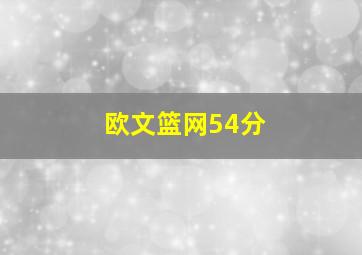 欧文篮网54分