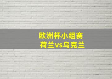 欧洲杯小组赛荷兰vs乌克兰