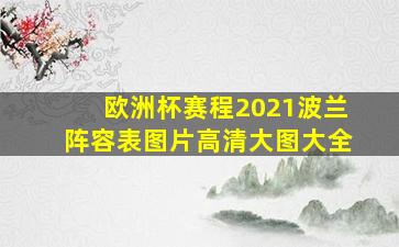 欧洲杯赛程2021波兰阵容表图片高清大图大全