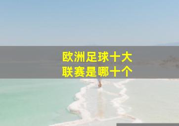 欧洲足球十大联赛是哪十个