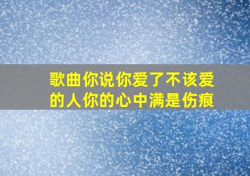 歌曲你说你爱了不该爱的人你的心中满是伤痕