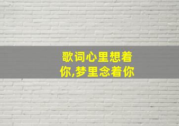 歌词心里想着你,梦里念着你