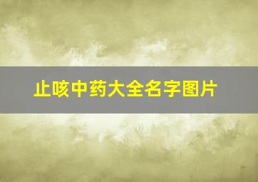 止咳中药大全名字图片