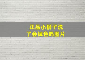 正品小狮子洗了会掉色吗图片