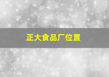 正大食品厂位置