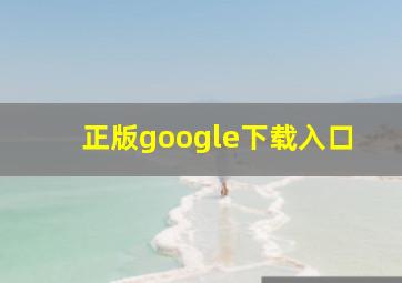 正版google下载入口