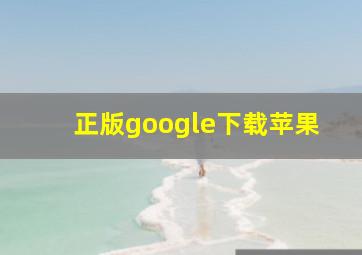 正版google下载苹果