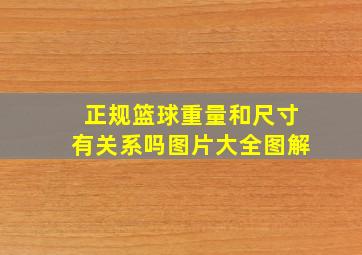 正规篮球重量和尺寸有关系吗图片大全图解