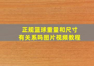 正规篮球重量和尺寸有关系吗图片视频教程