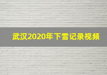 武汉2020年下雪记录视频