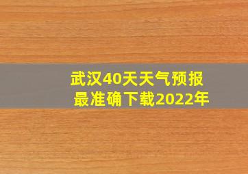 武汉40天天气预报最准确下载2022年