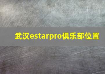 武汉estarpro俱乐部位置