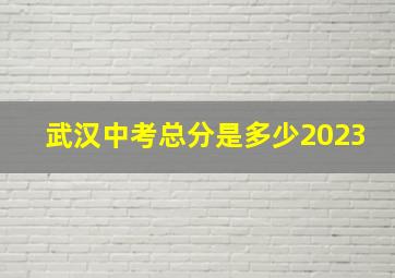 武汉中考总分是多少2023