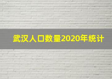 武汉人口数量2020年统计