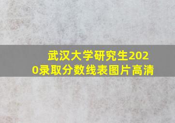 武汉大学研究生2020录取分数线表图片高清